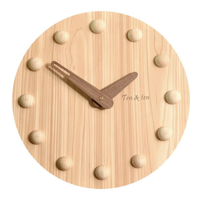 Wooden Wall Clock Nordic Home Living Room Modern - Hearth & Lume