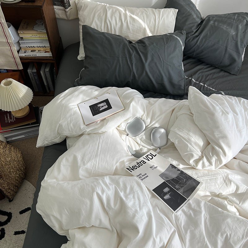 Super Soft Mixed Washed Cotton Four - piece Set - Hearth & Lume
