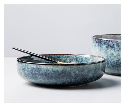 Nordic Creative Dishes Bowl Noodles Bowl Household Personalized Dish Deep Plate - Hearth & Lume
