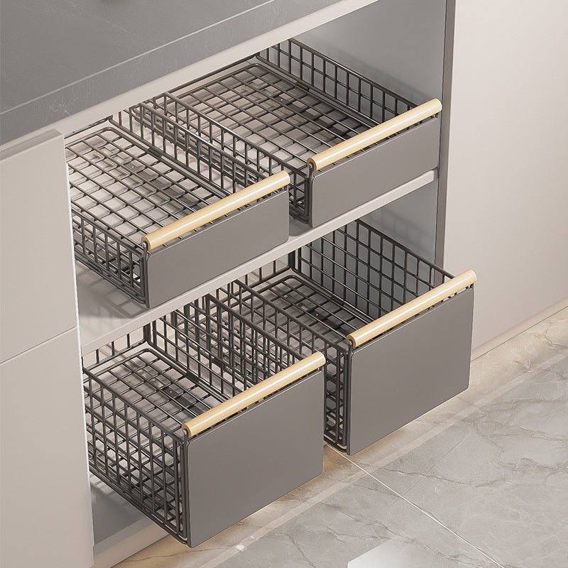 Kitchen Bathroom Multifunctional Foldable Pull Storage Basket - Hearth & Lume