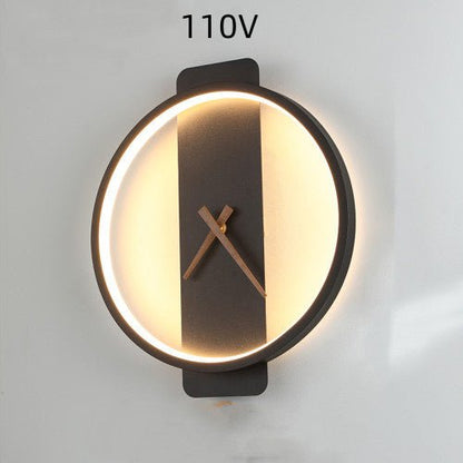 Nordic Wall Lamp Bedroom Bedside Lamp Clock Modeling Lamp - Hearth & Lume